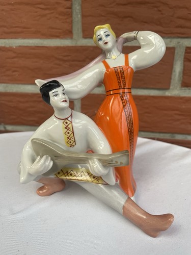 Porzellanfigur russisches paar - porzellanfigur,