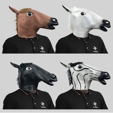Pferdemaske aus Latex Horse Head Tiermaske Pferdekopf Maske Karneval Party Neu