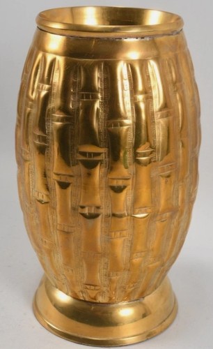Messing vase relief dekor - messing-vase, |