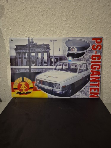 Blechschild giganten ddr - blechschild, "ps-giganten"