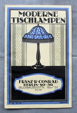 alter Katalog - Moderne Tischlampen Franz R. Conrad, Berlin ca.1925 RAR°°°