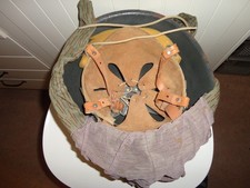 alter  NVA Stahlhelm mit Helmbezug Strichtarn 7109 II -Prägung  DDR NVA