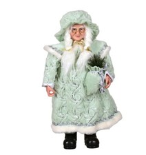 Frau Weihnachtsmann 62 cm mint grün Weihnachtsfrau Weihnachtsdeko Weihnachten 