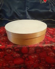 Spanholzschachtel rund 20 x 5,5 cm Schmuckschatulle Geschenkbox