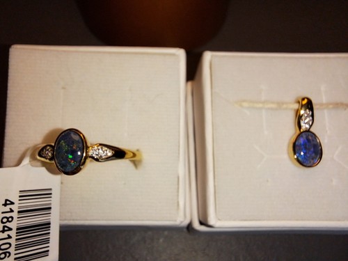 Boulder opal schmuckset oval - ,