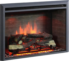 BALDERIA Elektrokamin Einbaukamin 3D-Flammeneffekt Fernbedienung Kamin 2000W 