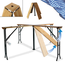 Biertisch Stehtisch Biergartengarnitur Bartisch Klappbar Kreuzform 241cm Bituxx®