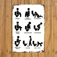 Blechschild Toilette Benutzung Klo Kloschild 30x20cm Retro Vintage TE421