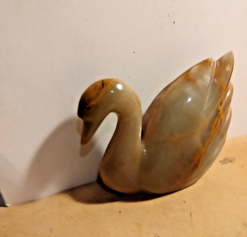 Schwan aus onyx marmor - schwan,