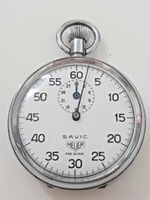S.A.V.I.C. Heuer Fab. Suisse Stoppuhr Taschenuhr POCKET WATCH  2-18