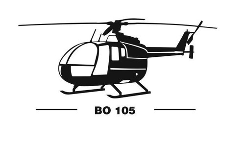Mbb 105 aufkleber - bo,