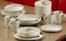 LeGer Kombiservice Geschirr-Set, Service Liliane (16-tlg), 4 Personen, Steinzeug