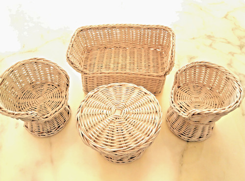 Rattan garnitur für puppen - rattan,