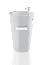 Designer Waschtisch Geroline Business / so gut wie neu mit Handtuchspender 