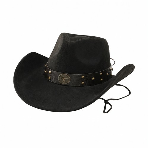 Cowboyhut mit stierkopf motiv - cowboyhut,