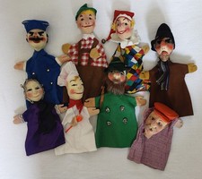Konvolut alte Kersa Handpuppen Stoff Kasper Kaspertheater, kein Holz 