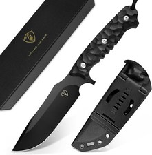 Outdoor-Messer mit Kydex-Scheide, D2-Stahlklinge, G10-Griff - Scharfes Jagdmesse