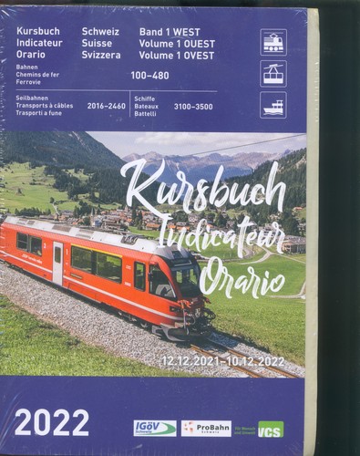 Kursbücher schweiz 2022 - kursbücher,