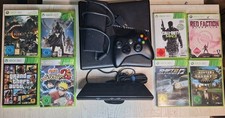Xbox 360 S Slim Konsole 250 GB + Original Controller  + 8 Spiele + Kamera Kinect