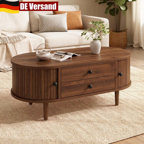 Couchtisch oval kaffeetisch - couchtisch,