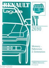 RENAULT LAGUNA I MEMORY-FAHRERSITZ ELEKTRONIK 2. Generation WERKSTATT HANDBUCH