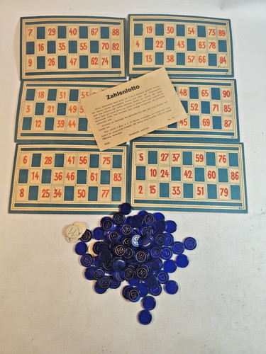 Zahlenlotto bingo glassteine - zahlenlotto,