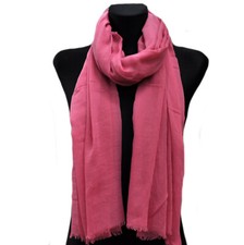 XXL Seidenschal Langschal Lang Schal Halstuch Tuch Damenschal Fransen Uni Damen