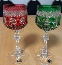 2 Kristall Römer Rot & Grün