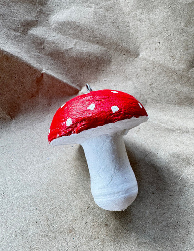 Christbaumschmuck watte pilz - watte,