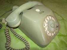 TN altes Telefon mit Wählscheibe S1a-112/72 I, grüngrau, 1-G,