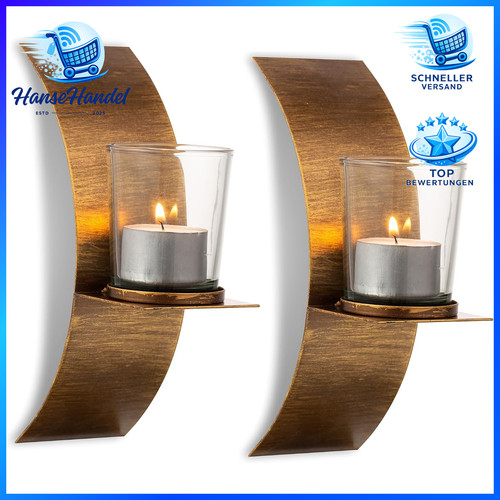 Wandkerzenhalter 2er set - wandkerzenhalter,