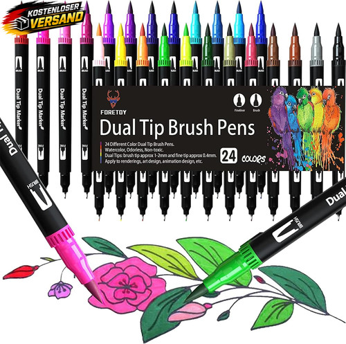 Dual brush pen set - pen, farben