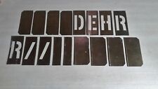 Metall Schablone ABC Buchstaben Schrifthöhe 75mm Text Schrift Vorlagen / D E H R