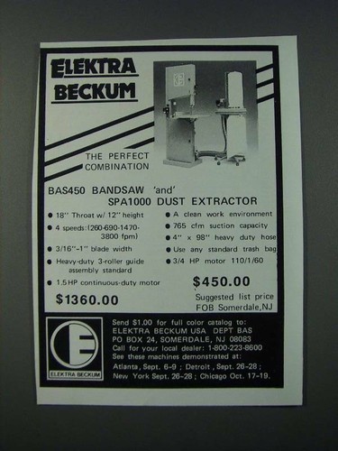 1986 elektra beckum bas450 - elektra,
