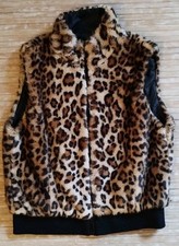 Damen Bollero, Kunstfell Leopard Print, Leopardenmuster Größe 36/S