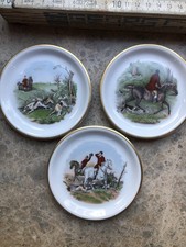 Krautheim Selb Bavaria Germany,3 Porzellan Teller,Jagd Motive.
