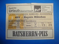 72/73 Ticket HSV Hamburger SV Bayern München Eintrittskarte Sammler Bundesliga