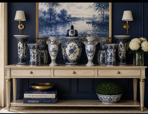 Original delft deckelvase - original,