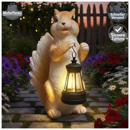 Eichhörnchen gartendeko solar - gartendeko,