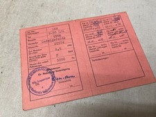 1968 NVA LKW Armee W50 L/A IFA Ludwigsfelde Zulassungschein