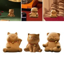 Geschnitzte Katzenstatue aus