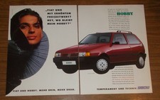 Seltene Werbung FIAT UNO HOBBY - Fiat Uno mit erhöhtem Freizeitwert 1993