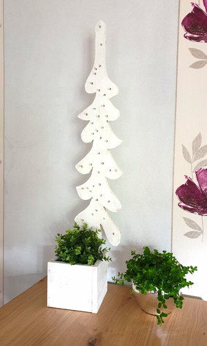 Weißer holz weihnachtsbaum - weißer, holz-weihnachtsbaum