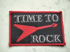 TIME TO ROCK  PATCH Original 1987 Vintage GLITZER Aufnäher 10x7cm Manowar Metal 