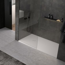 Duschwanne Mineralguss edle Schieferoptik Rollstuhl geeignet rutschfest Klasse 3