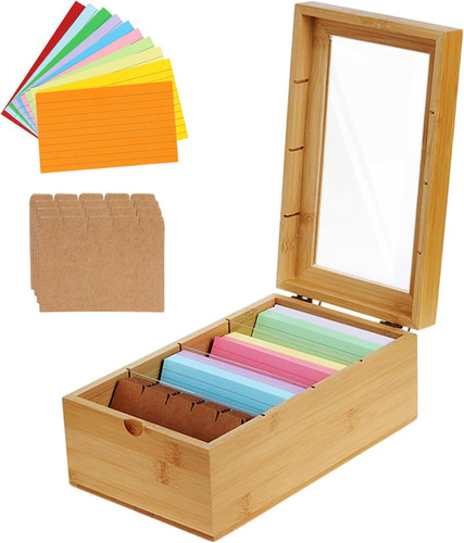 Karteikartenbox holz - karteikartenbox,