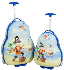 Reise Koffer Trolley Kinder Hartschale aus Polycarbonat Piraten Junge Set