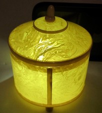 Vintage Art Deco? Deckeldose hauchdünnes Zelluloid -Catalin -Bakelit 25 g  -765-