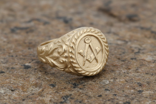 Gelbgold freimaurer ring - kt,