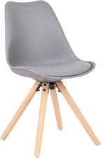 1 x Esszimmerstühle Küchenstuhl Design Stuhl Kunstleder Holzgestell hb52gr-1